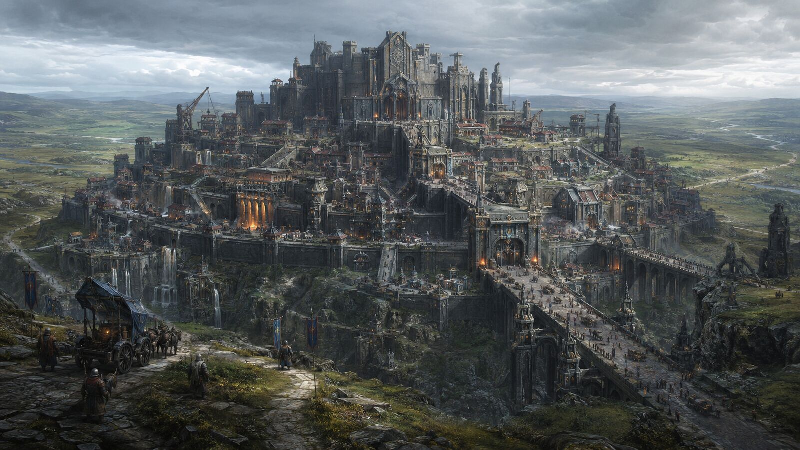 The fortified dwarven capital of Mal Darum on its central plateau